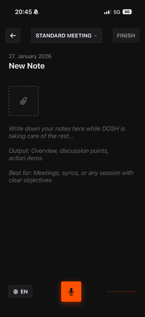 Standard Meeting Template